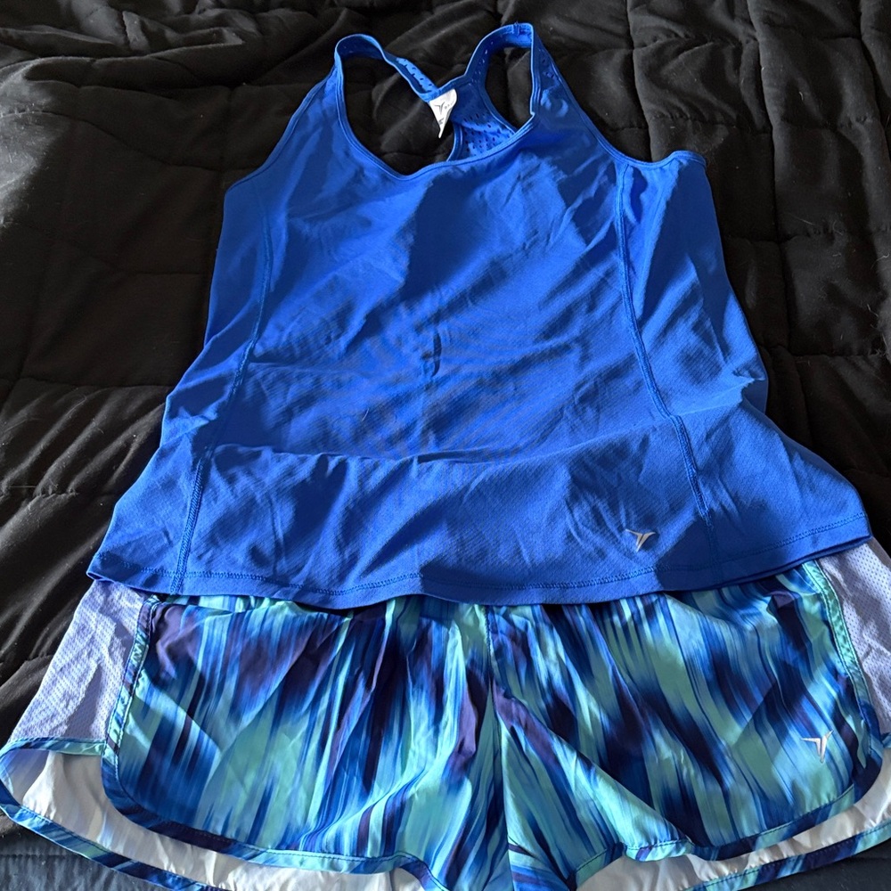 Old Navy Blue Tank and Shorts Set